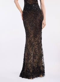 Lace Embroidered Long Skirt