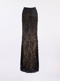Lace Embroidered Long Skirt