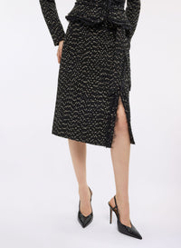 Tweed Midi Skirt