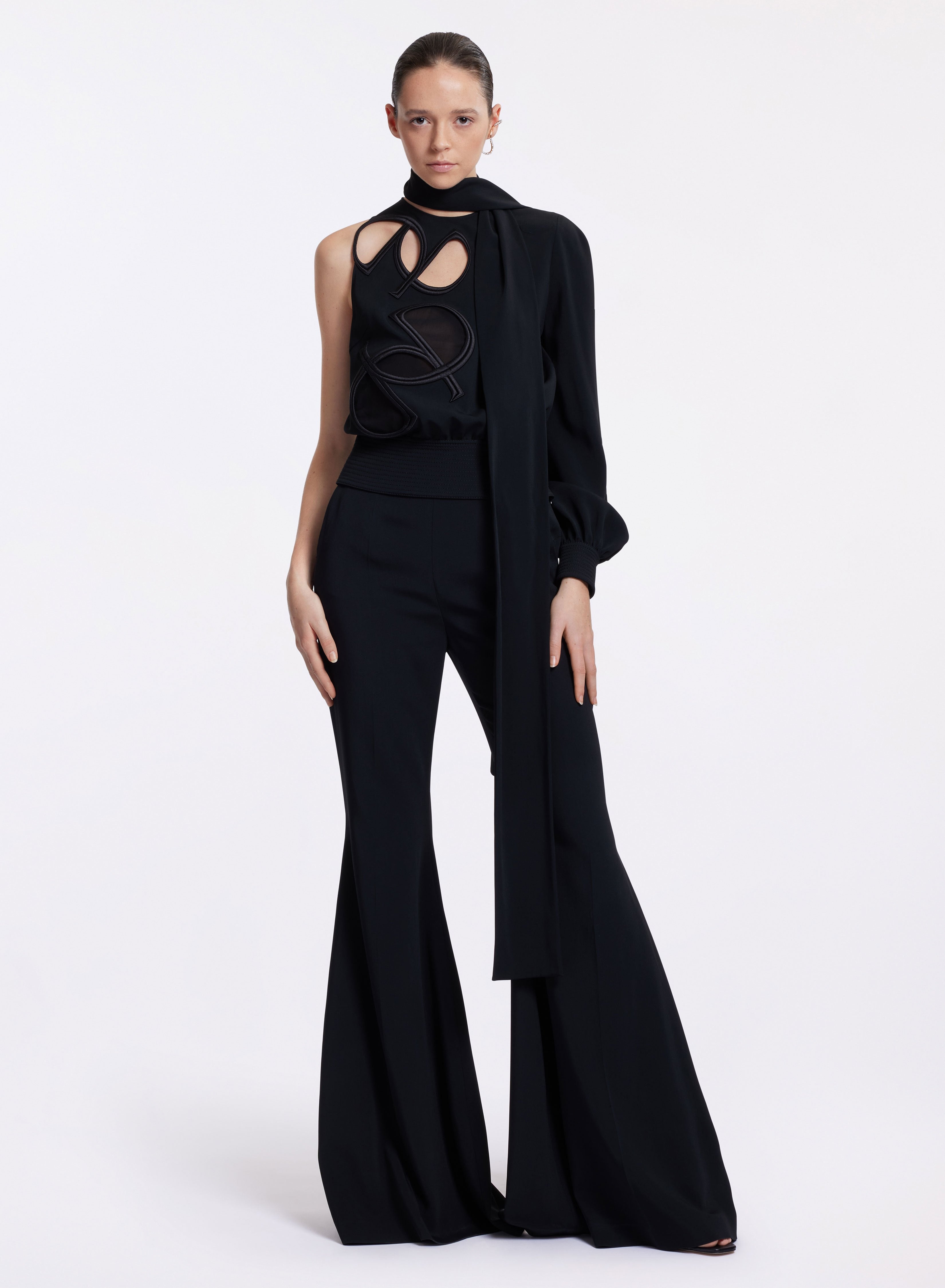 Cut-Out Crepe Blouse – ELIE SAAB