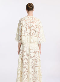 Tulle Embroidered Blouse