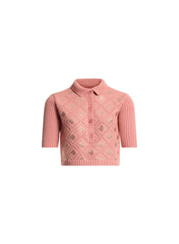 Embellished Knit Polo