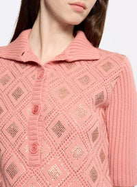 Embellished Knit Polo