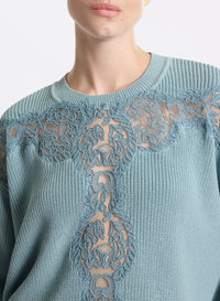 Knit with Lace Inserts