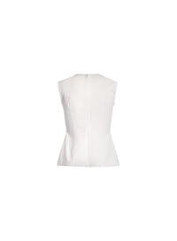 Poplin Top with Bow Detail