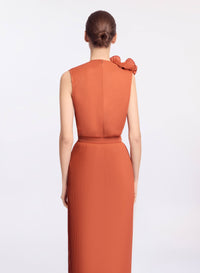 Pleated Ruffle Chiffon Top