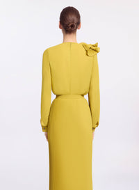 Pleated Ruffle Chiffon Shirt