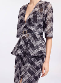 Chevron Peplum Blouse