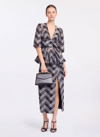 Chevron Peplum Blouse