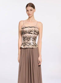 Python Leather Corset