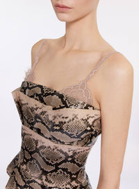 Python Leather Corset