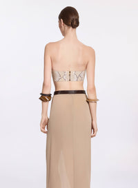 Python Leather Bralette