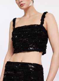 Sequined Crop Top