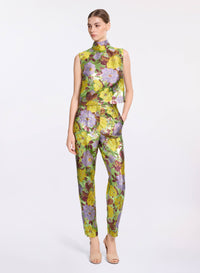 Brocade High Neck Top