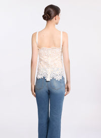 Tulle Embroidered Macram‚ Top