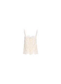 Tulle Embroidered Macram‚ Top