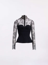 High Neck Cady with Lace Top