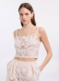 Cotton Embroidered Bralette