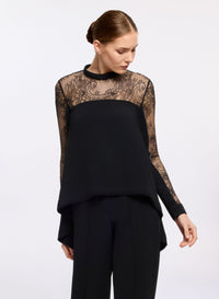 Satin Envers & Lace Top