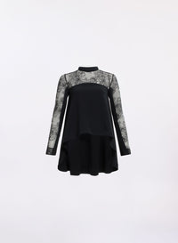 Satin Envers & Lace Top