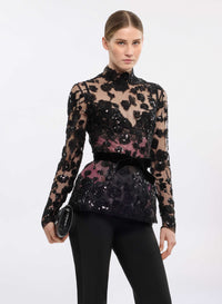 Embroidered Tulle Corset