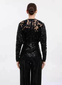 Sequin Embroidered Top
