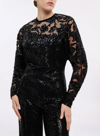 Sequin Embroidered Top