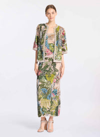 Embroidered Tulle Twin Set