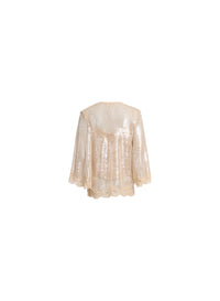 Sequined Mesh Twin Set