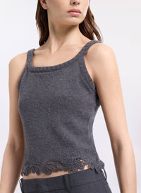 Knit & Lace Trim Twin Set