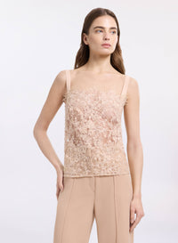 Bead Embroidered Lace Twin Set